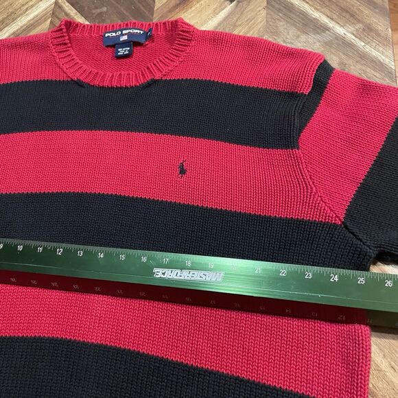 Polo Sport Ralph Lauren‎ Sweater Colorblock Stripe Vintage Y2K Nautical Mens XL - Picture 3 of 5